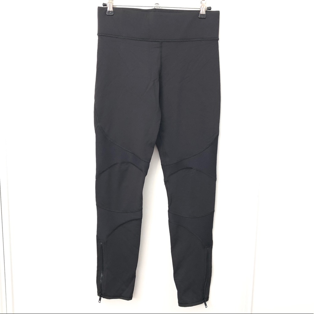 MICHI Moto Zip Black 7/8 High Rise Leggings